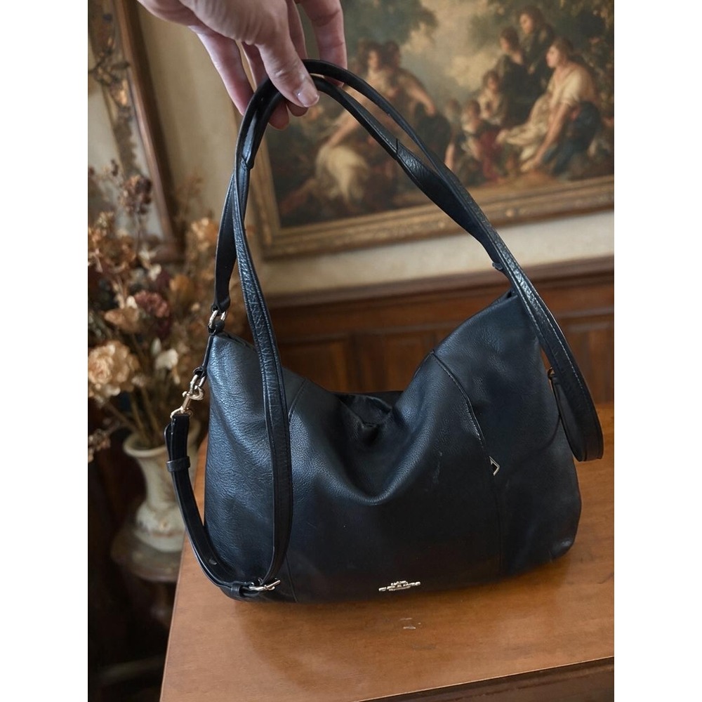 Coach Lexy Shoulder Bag Women Purse Medium Black Leather Boho Classic Luxury Bag